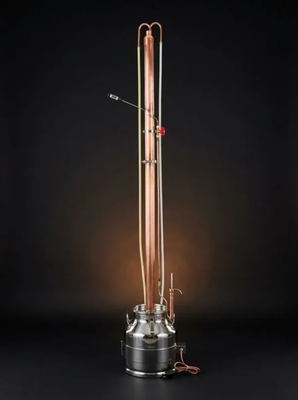 Gold Serisi 2kW Kuşak Isıtıcılı, 54mm Kolon, 2kW Eşanjör Reflux Ve Pot Still Damıtma İmbiği